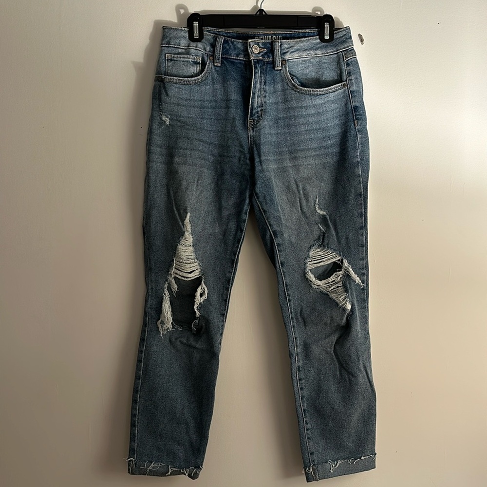 Super high rise mom jeans